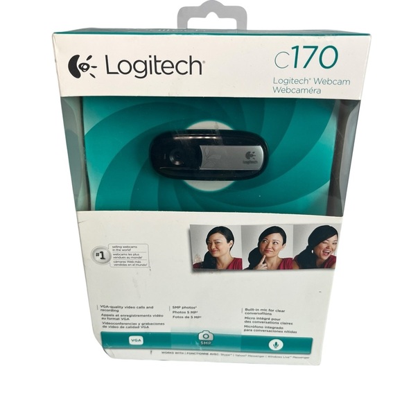 Logitech C170 Webcam 5MP USB 2.0 PC Video Camera Windows Streaming Cam - NEW - Picture 1 of 6